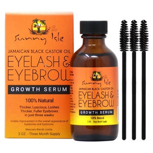 Sunny Isle Jamaican Black Castor Oil Eyelash & Eyebrow Growth Serum - 2 oz
